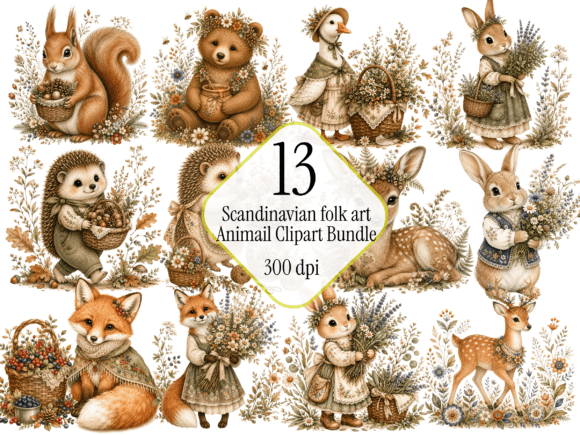 Download Scandinavian Woodland Animal Clipart Bun - Art Collection