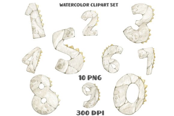 Download Stone Numbers, Watercolor Clipart, PNG - Art Collection