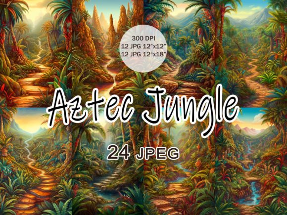 Download Aztec Jungle Landscape JPEG Clipart - Art Collection