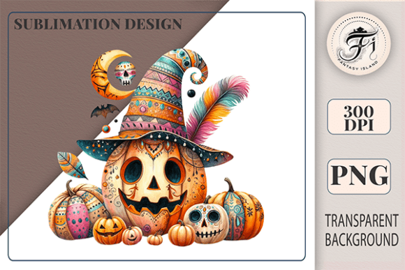 Download Boho Halloween Pumpkin Clipart Witch Hat - Art Collection