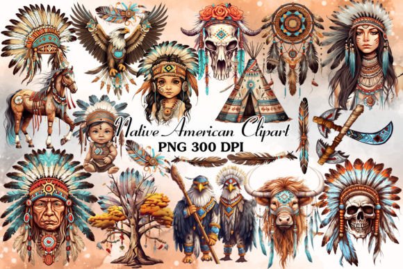 Download Native American Clipart Bundle - Art Collection