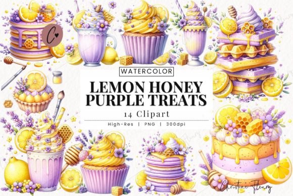 Download Watercolor Lemon Honey Treats Clipart - Art Collection