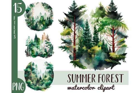 Download Watercolor Forest Clipart - Wood PNG - Art Collection