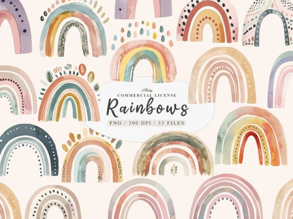 Download Cute Clipart Pastel Rainbow,Boho Rainbow - Art Collection