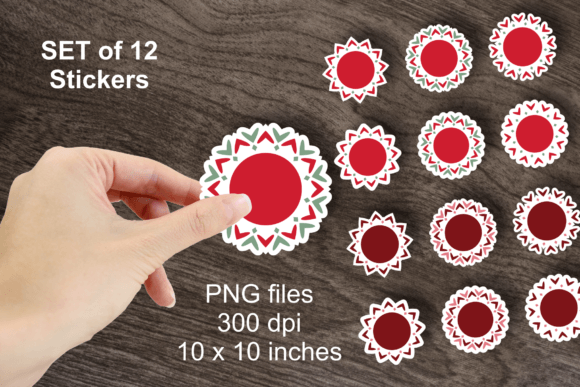 Download Red Round Stickers with Unusual Edges - Unusual Collection