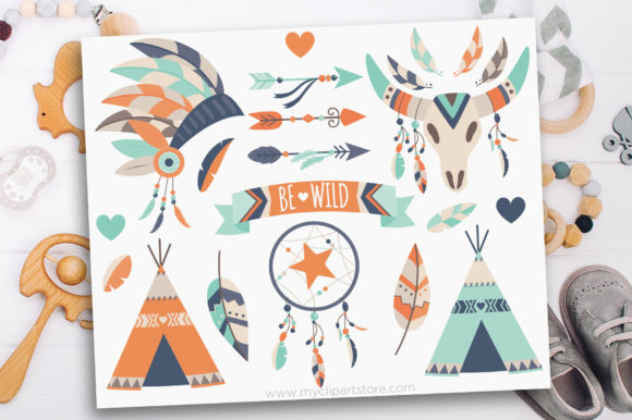 Download Tribal Boho Elements Clipart - Art Collection