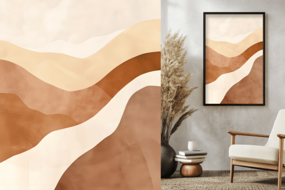 Download Warm Earth Tone Landscape Abstract Art - Art Collection