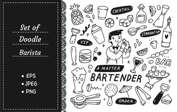 Download Bartender and Various Related Object - Art Collection