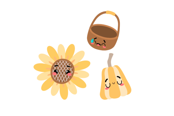 Download Autumn Cartoon Element Kawaii Bundle - Art Collection