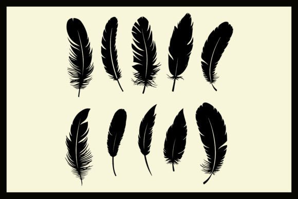 Download Bird Feather Silhouette Vector Clipart - Art Collection