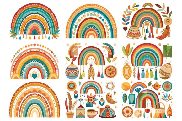 Download Boho Rainbow Design Art Vector - Art Collection