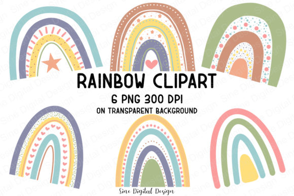 Download Pastel Rainbow Clipart Designs - Art Collection