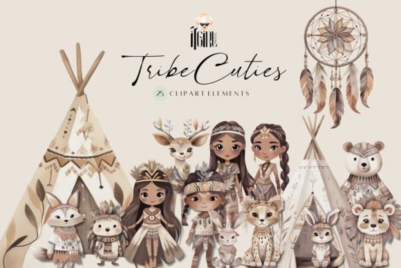 Download Cute Native Boho Animals Clipart - Art Collection