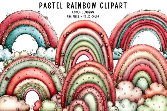 Download Pastel Rainbow Clipart - Art Collection