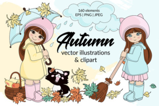 Download AUTUMN Clipart & Digital Print Set - Art Collection