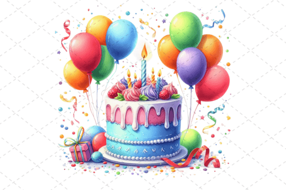 Download Watercolor Birthday Cake Clipart - Art Collection