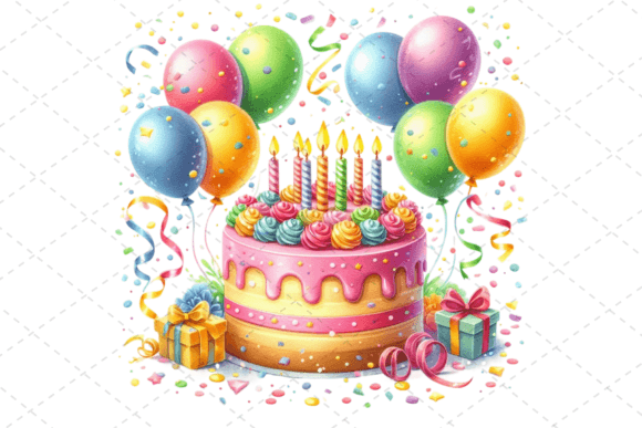 Download Watercolor Birthday Cake Clipart - Art Collection