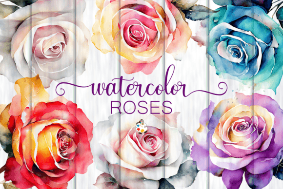 Download Watercolor Roses - Transparent Clipart - Art Collection