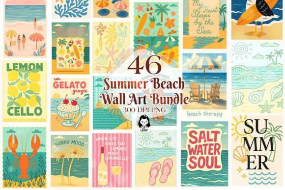 Download Summer Beach Wall Art Sublimation Bundle - Art Collection