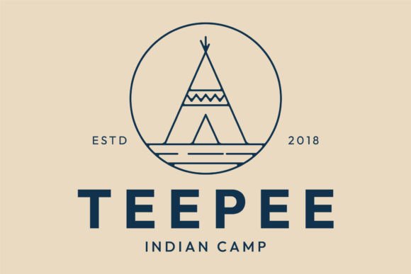 Download Teepee Indian Camp Line Art Logo Minimal - Art Collection