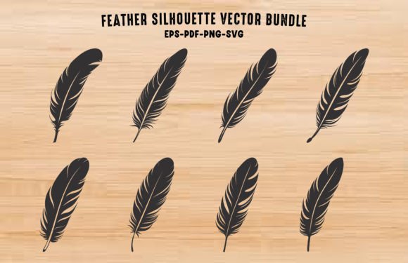 Download Bird Feather Silhouette PNG Clipart Set - Art Collection