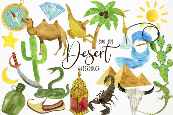Download Watercolor Desert Clipart, Arabian - Art Collection