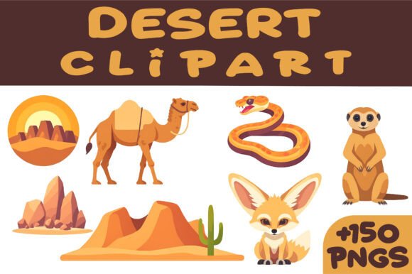Download Desert Clipart Bundle, Cactus, Sand Dune - Art Collection