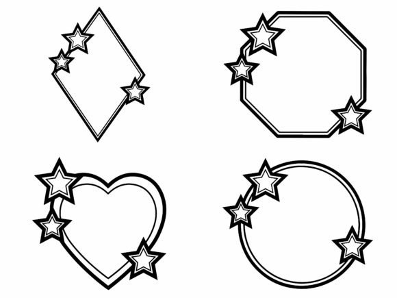 Download Star Frame Modern Line Art - Art Collection