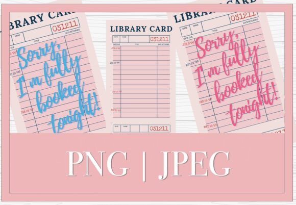 Download Pink Library Card Wall Art Booked SVG - Art Collection