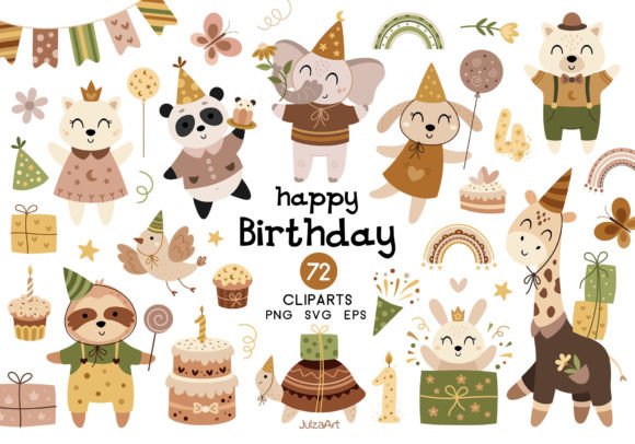 Download Boho Happy Birthday Clipart - Art Collection