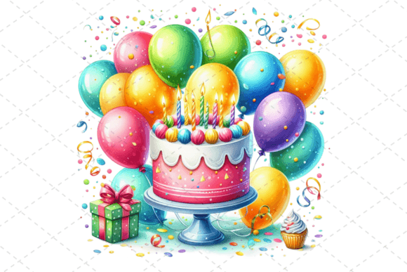 Download Watercolor Birthday Cake Clipart - Art Collection