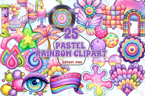 Download Pastel Rainbow Clipart PNG - Art Collection