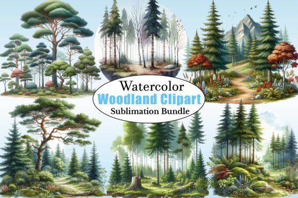 Download Watercolor Forest Clipart - Woodland Png - Art Collection