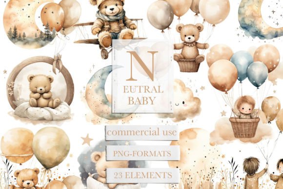 Download Neutral Baby Clipart, Baby Teddy Bear - Art Collection