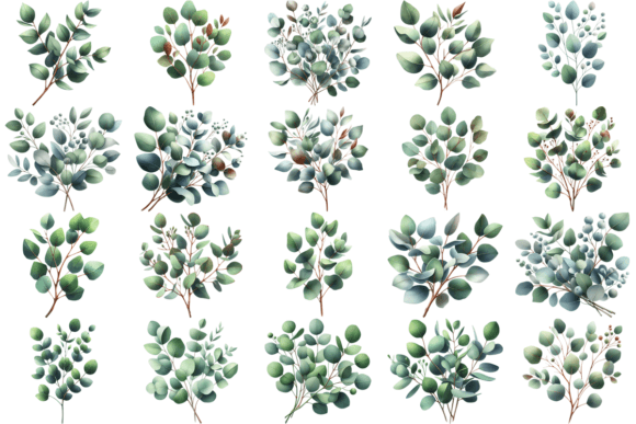 Download 20 Watercolor Eucalyptus Clipart Bundle - Art Collection