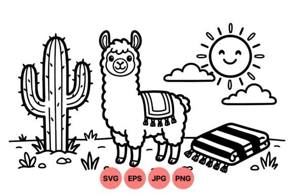 Download Cute Llama Desert Clipart - Art Collection