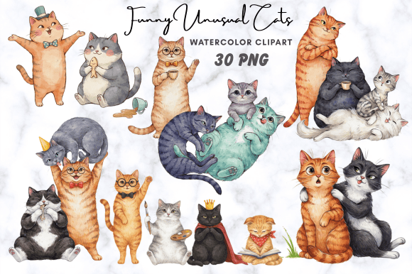 Download Funny Unusual Cats Clipart Png - Unusual Collection
