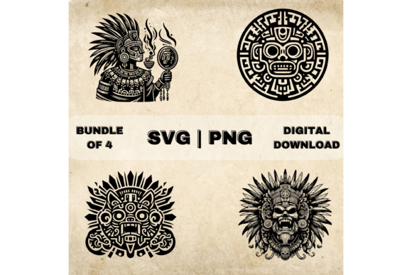 Download Tezcatlipoca SVG Bundle, Aztec God Clipart - Art Collection