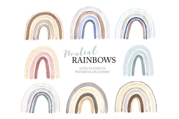 Download Watercolor Neutra Pastel Rainbow Clipart - Art Collection