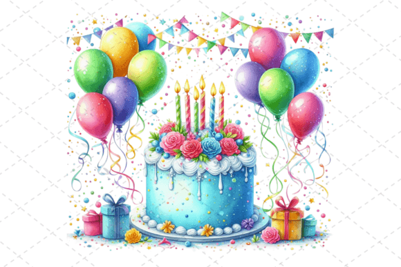 Download Watercolor Birthday Cake Clipart - Art Collection