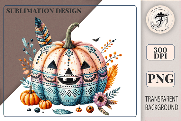 Download Boho Halloween Pumpkin PNG Fall Clipart - Art Collection
