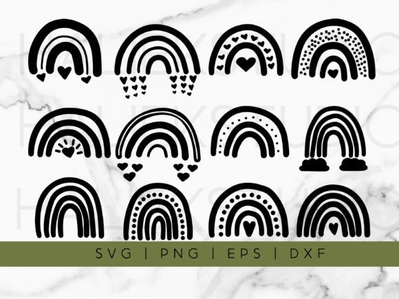 Download Boho Rainbows SVG Clipart - Art Collection