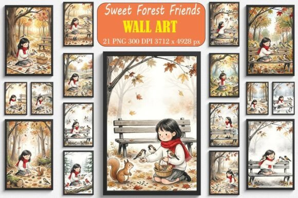 Download Sweet Forest Friends Wall Art - Art Collection