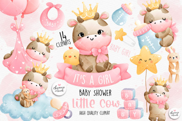 Download Baby Cow Clipart, Baby Girl Clipart - Art Collection