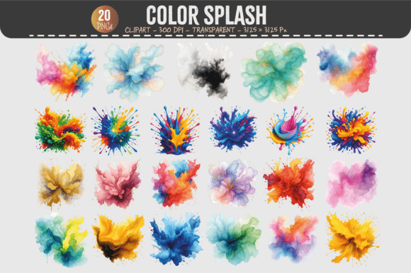 Download Color Splash Clipart – 20 PNGs - Art Collection