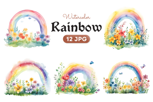 Download Watercolor Rainbow Clipart - Art Collection