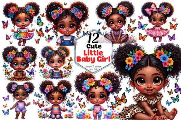 Download Baby Girl Clipart, Little Black Girl - Art Collection