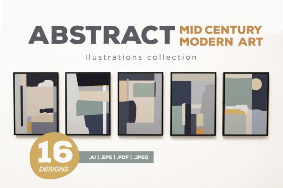 Download Modern Mid Century Abstract Art Print - Art Collection