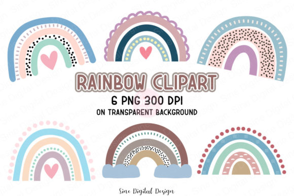 Download Pastel Rainbow Clipart Designs - Art Collection