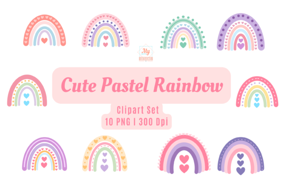 Download Cute Pastel Rainbow ClipArt - Art Collection